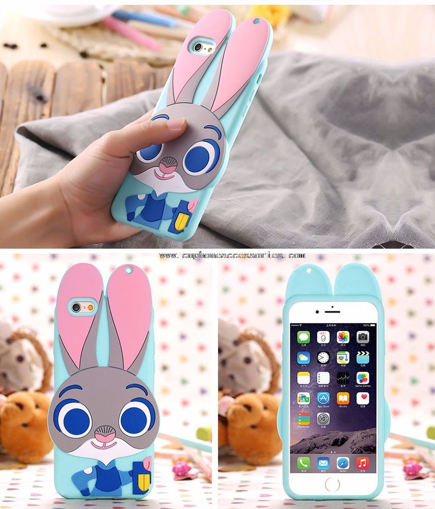 Tavşan TPU jel yumuşak cep telefonu aksesuarları