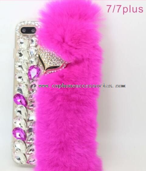 Diamond Fur Plastic Handmade Case For iPhone 7 7Plus