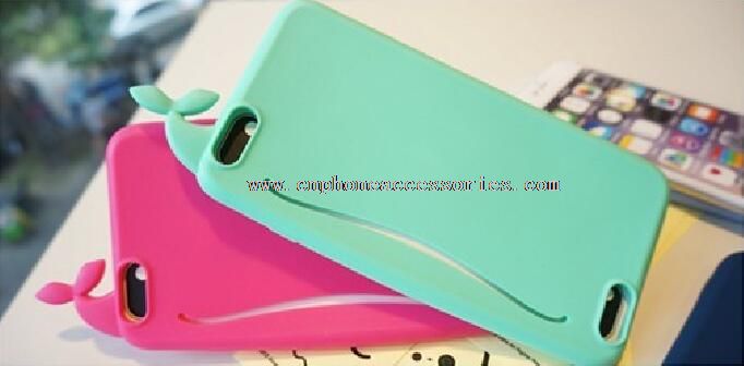 lovely whale design silicone phone case