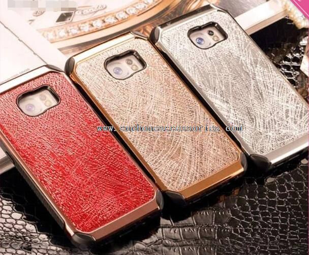 2 in 1 Silk Pattern PC TPU Fashion Phone Case For Galaxy S7