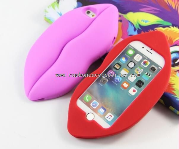 3D moda Sexy lábios boca macia capa capa de Silicone para 6plus/iphone6/6s