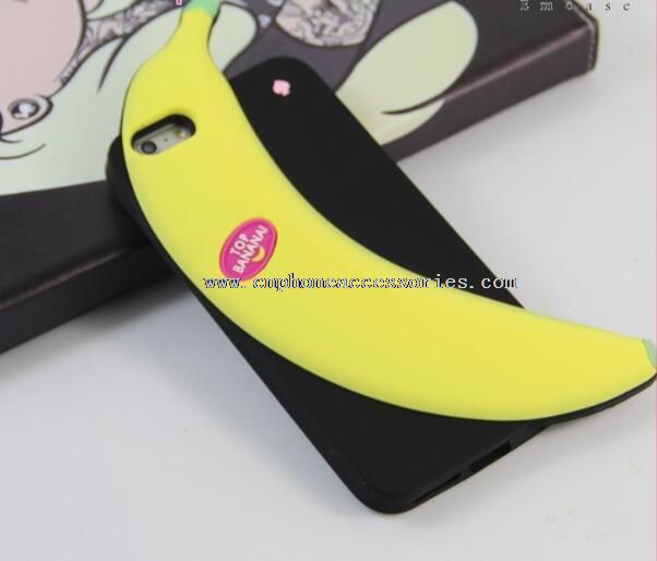 Banane en forme de silicium en caoutchouc cas pour l’iPhone 6 s/6 s Plus
