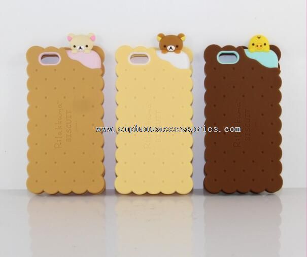 Bear biscoitos Silicone Case para iPhone 6 6 Plus