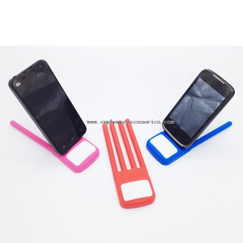 Dobre o dedo forma Silicone telefone titular