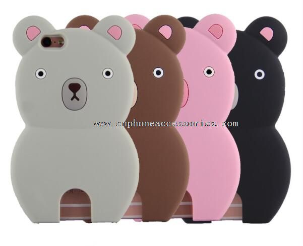 Lovely 3D Bear Silicon Case For iPhone 6