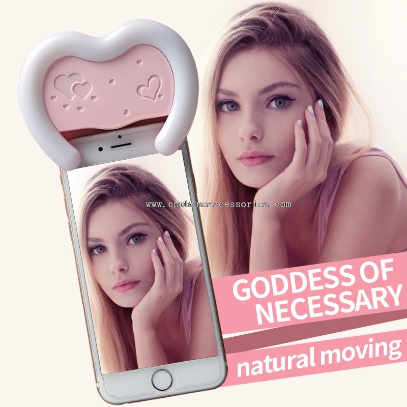 Loving heart LED Selfie Flash Light