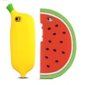 Casos de telefone de silicone frutas 3D images