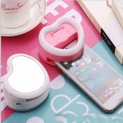 led selfie flash ring light with mirror images