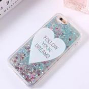 Doce coração Glitter líquido case para iPhone 6 6S Plus images