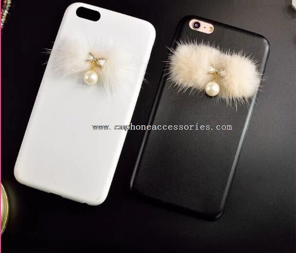 Perla pendente PU Custodia per iPhone 6 6Plus