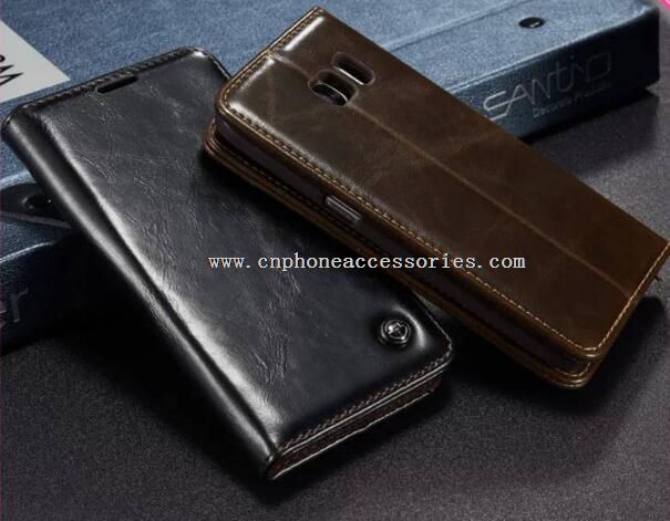 Caso de Stander PU para capas de telefone Galaxy S7