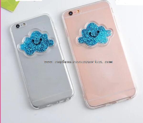 Transparent Lovely Blue Smile Clouds PC Case