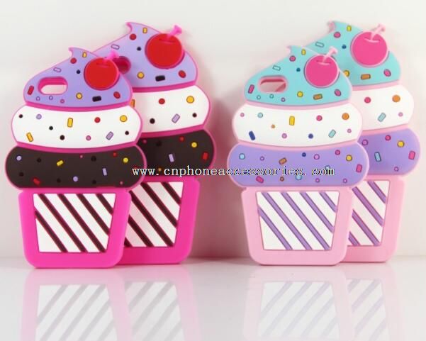 3D es krim Phone Case untuk iphone5