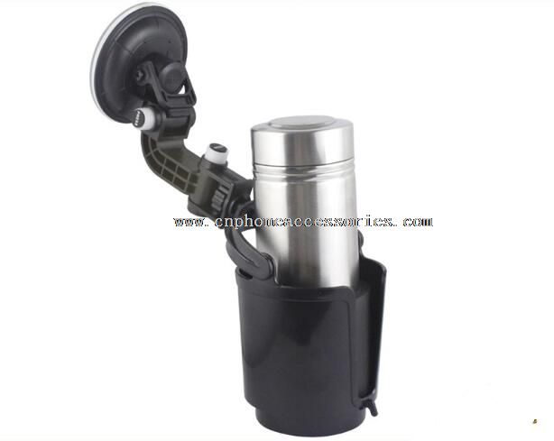 Car drink holder with suction cup