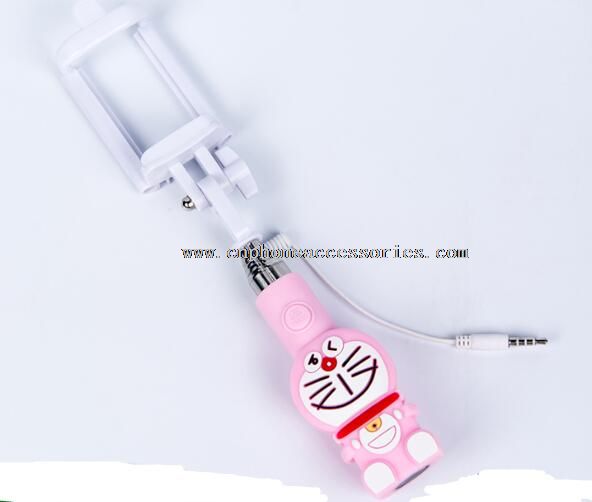 cartoon silicone promotional gift phone selfie stick