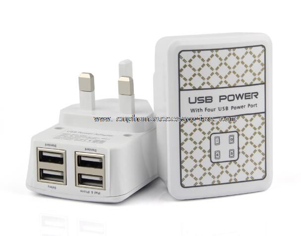 4 port travel charger dinding pengisi