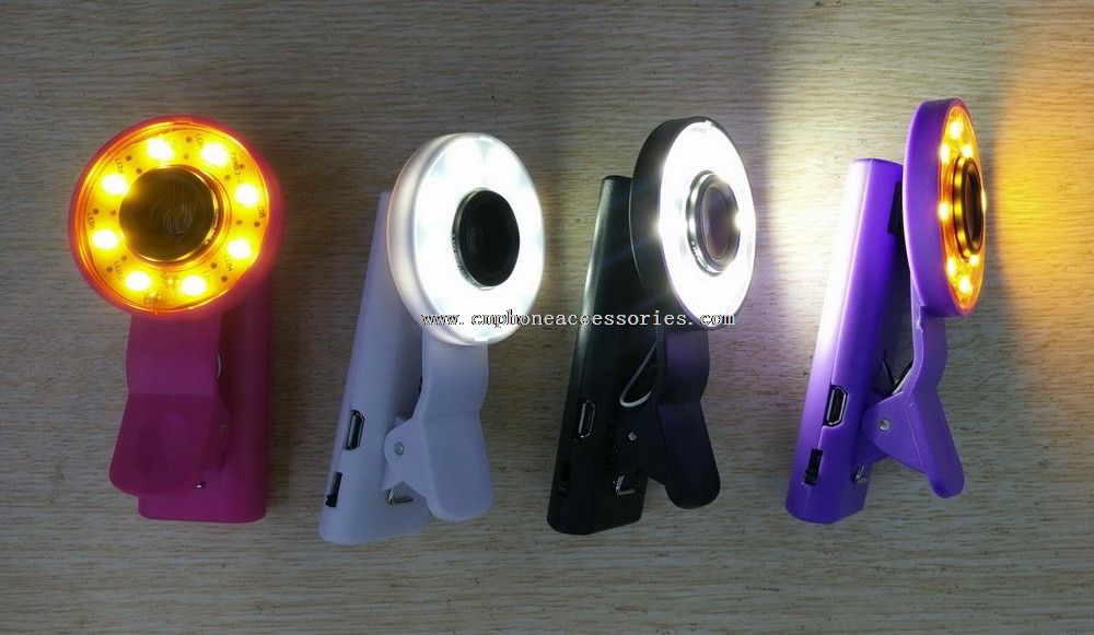 Cell phone fisheye lens led flash light