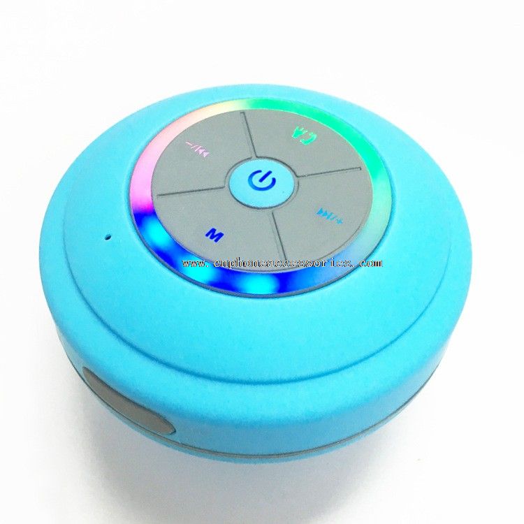 Mini vanntett bluetooth ledet høyttaler med fm-radio