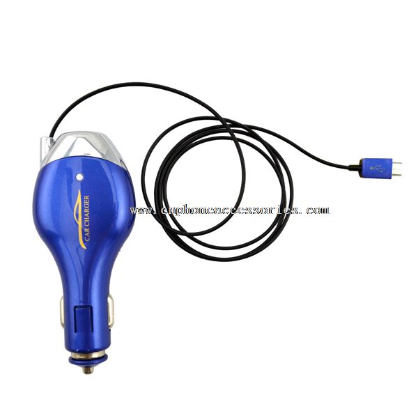 car charger with retractable micro usb cable