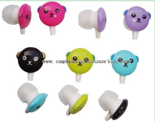 cartoon image in earphone