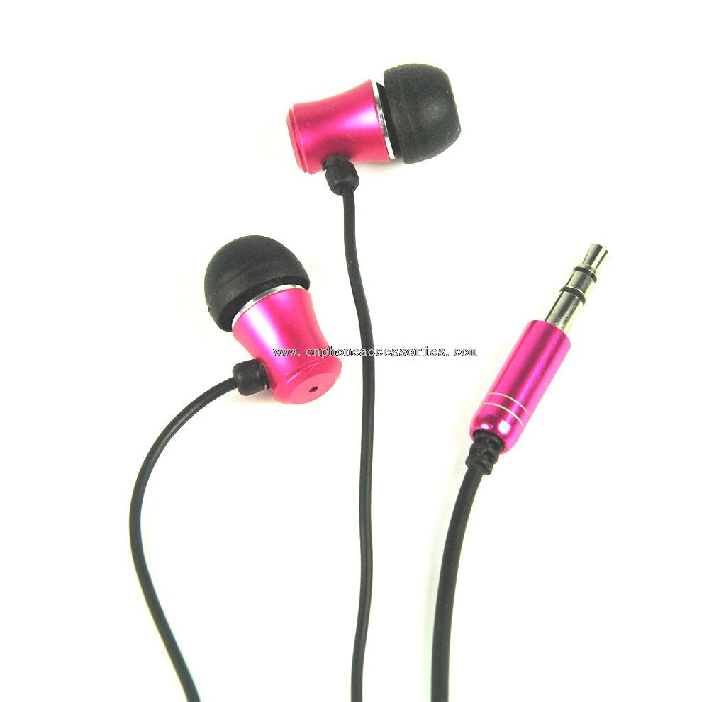 Metallic stereo earphones