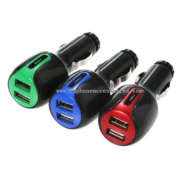 Mini cargador de coche con doble puerto USB