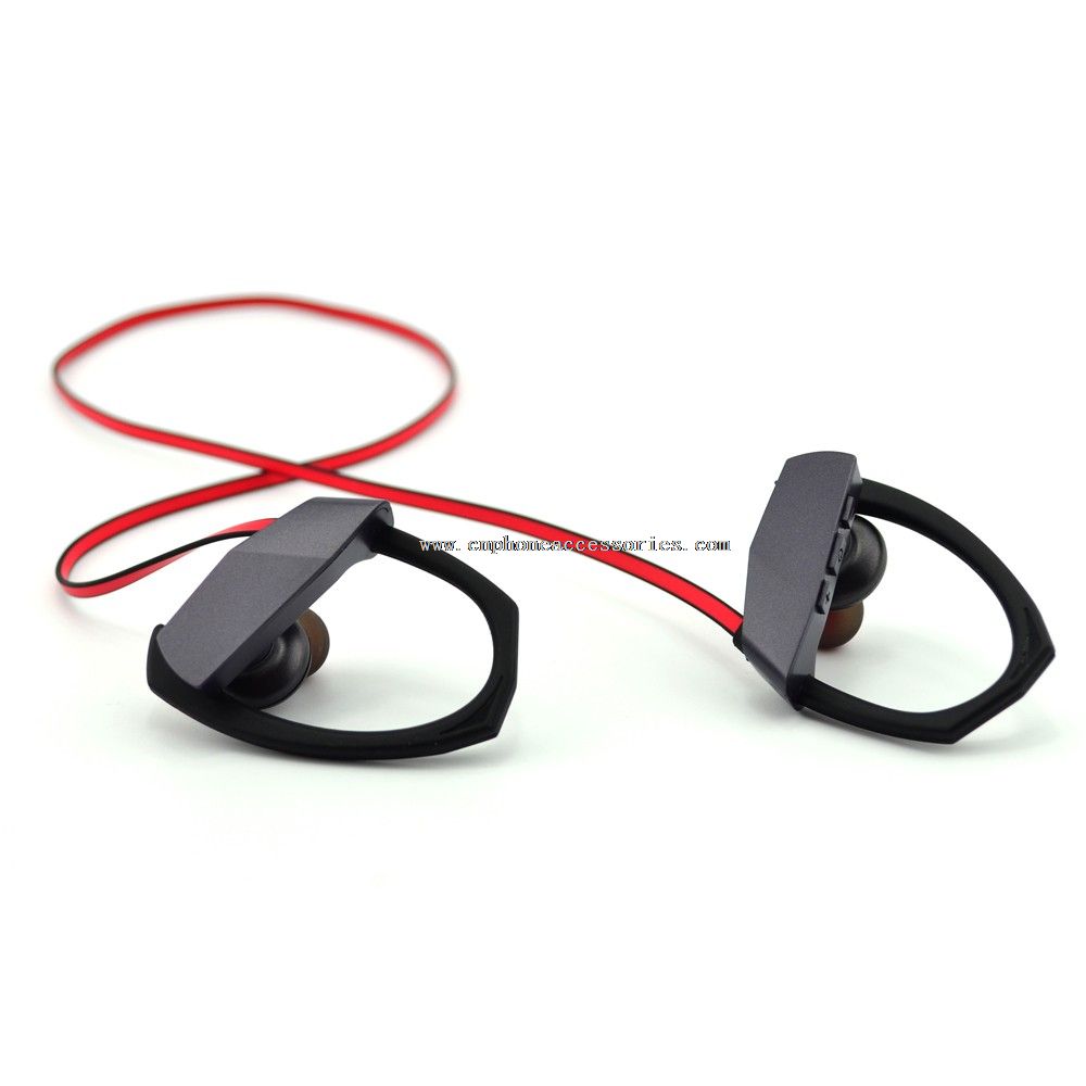 stereo wireless headphone with rubber ear hook