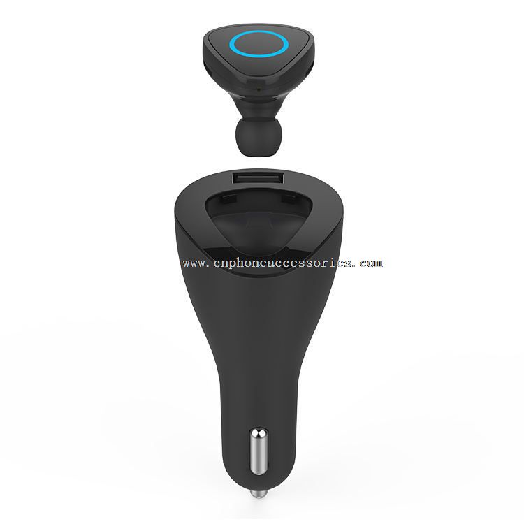 Auricular Bluetooth con cargador de coche 2 en 1