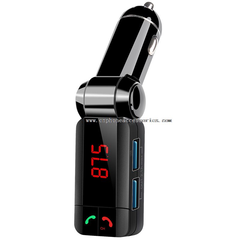 Bluetooth håndfri fm transmitter med AUX udgang