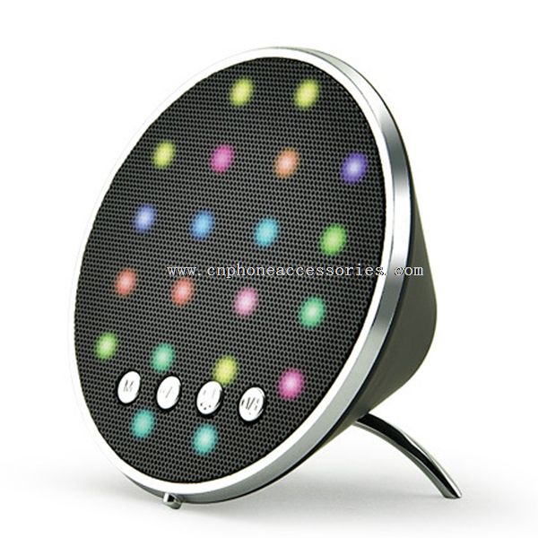 alto-falante Bluetooth portátil com cartão inteligente de TF luz de LED e entrada AUX