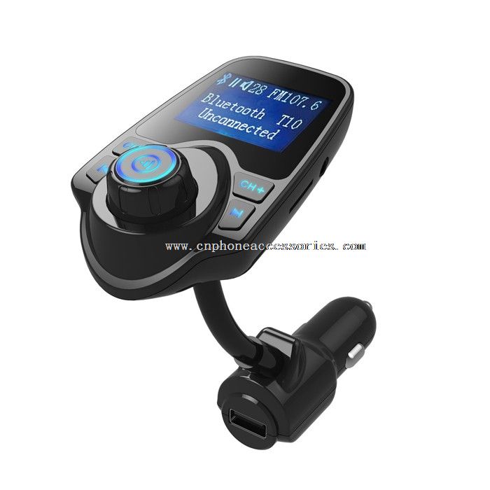 Bluetooth USB charger mobil dengan pemancar FM