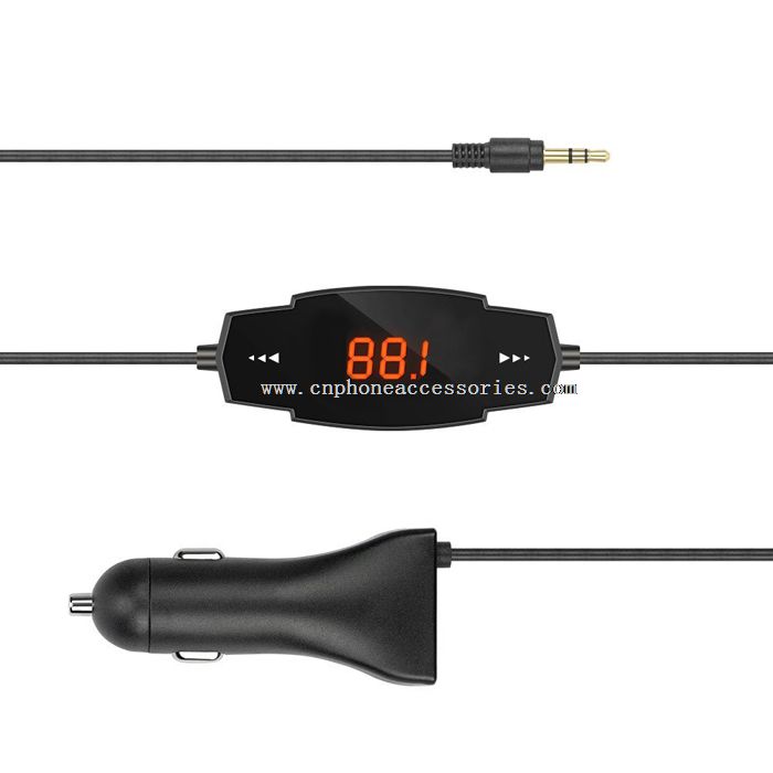 car fm transmitter with fast charger 5V 2.4A