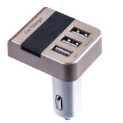 USB car battery charger with voltage meter images