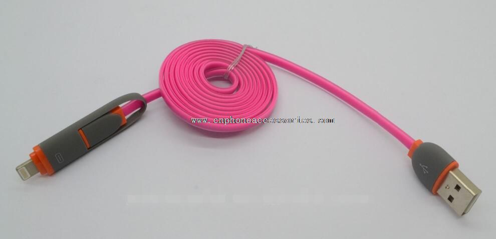 2 i 1 viste 8 pin USB-kabel