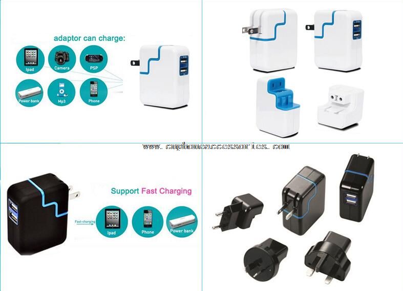 2 порта USB 12.5W зарядное устройство