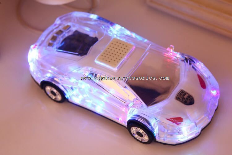 Auto tvar LED Bluetooth reproduktor s Crystal shell