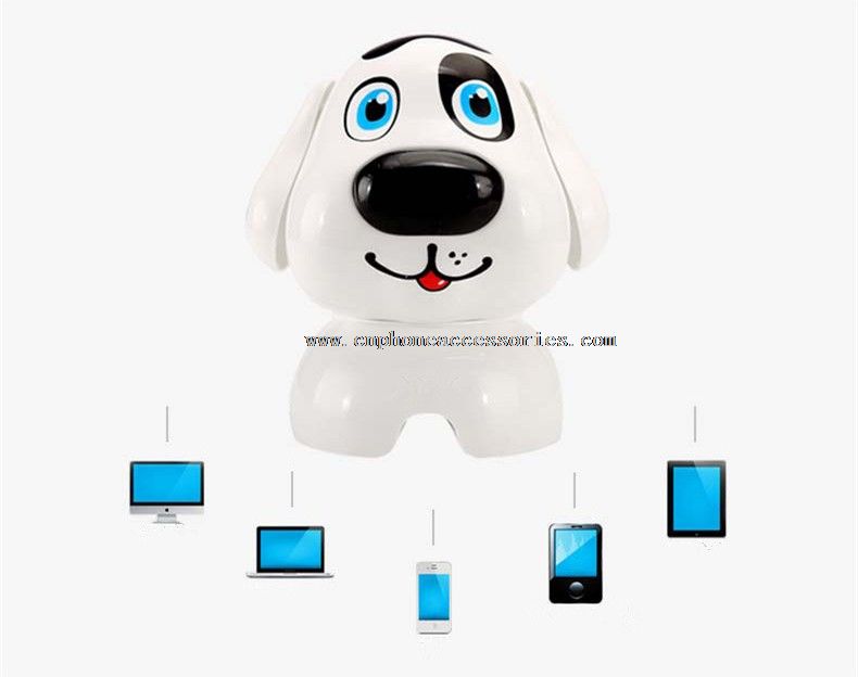 собака форму чорний портативний стерео цифрових спікер