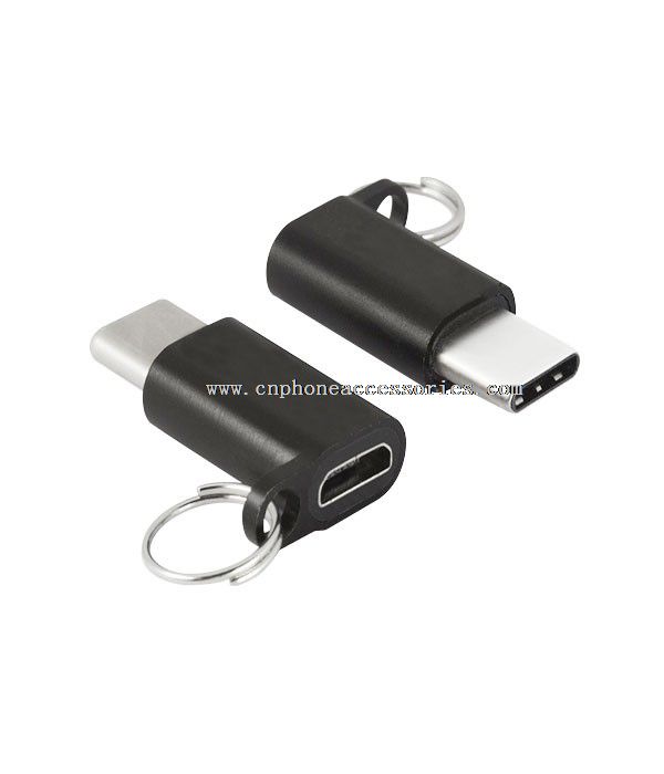 USB micro al adaptador USB-C con cable micro del usb de llavero
