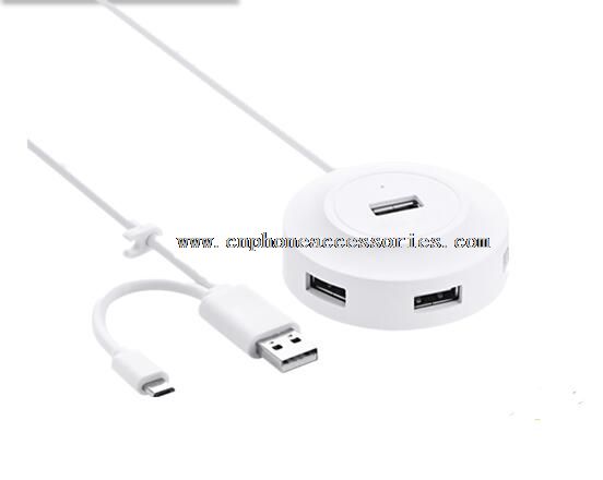 USB 2.0 Hub med LED-lys