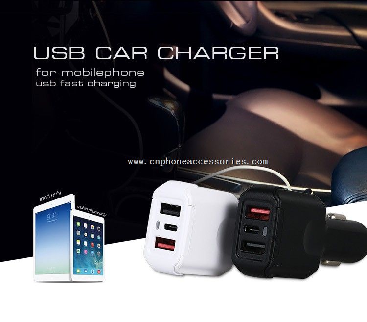 2USB Type c rapide Voyage chargeur de voiture