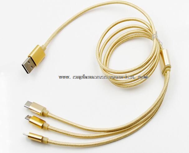 3 in1 multi cabo de carregador USB