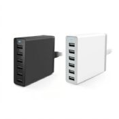 5V 60W 6 Port USB Port hjem veggen reise batterilader images