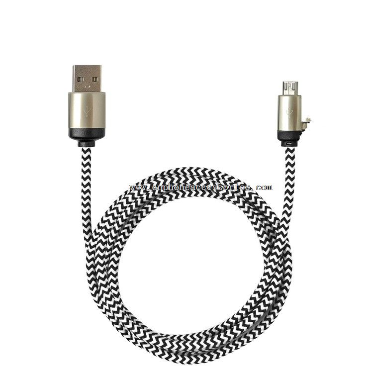 Micro-usb nylonowe osłony ładowania kabel do synchronizacji danych