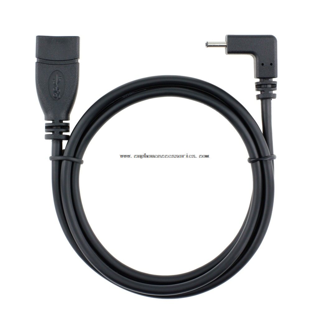 Тип-C USB 3.0 типа AF правый угол 90 градусов кабель передачи данных