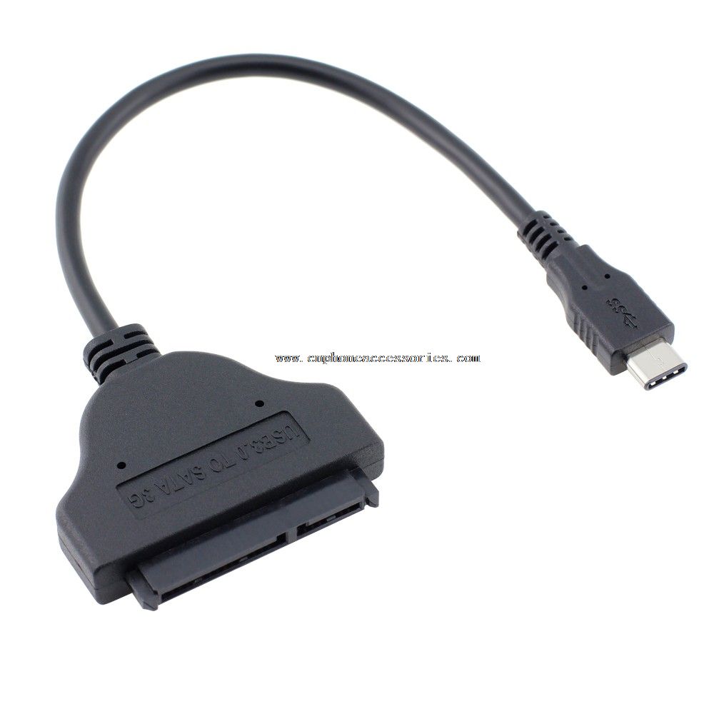 USB 3.1 tipo C al Cable del adaptador SATA 22Pin 7 + 15