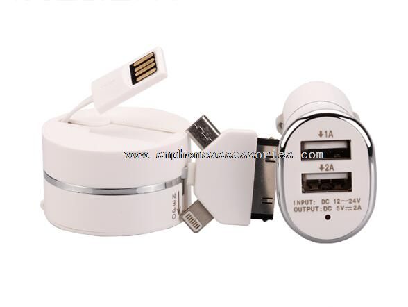 usb mobile car charger with cable