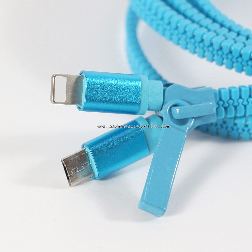 Zipper 2 in 1 Date Line USB Data Sync Charger Cable