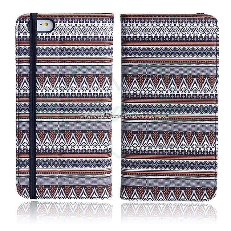 Kožené pouzdro na telefon s peněženka pro iPhone 6 Plus s TPU Shell