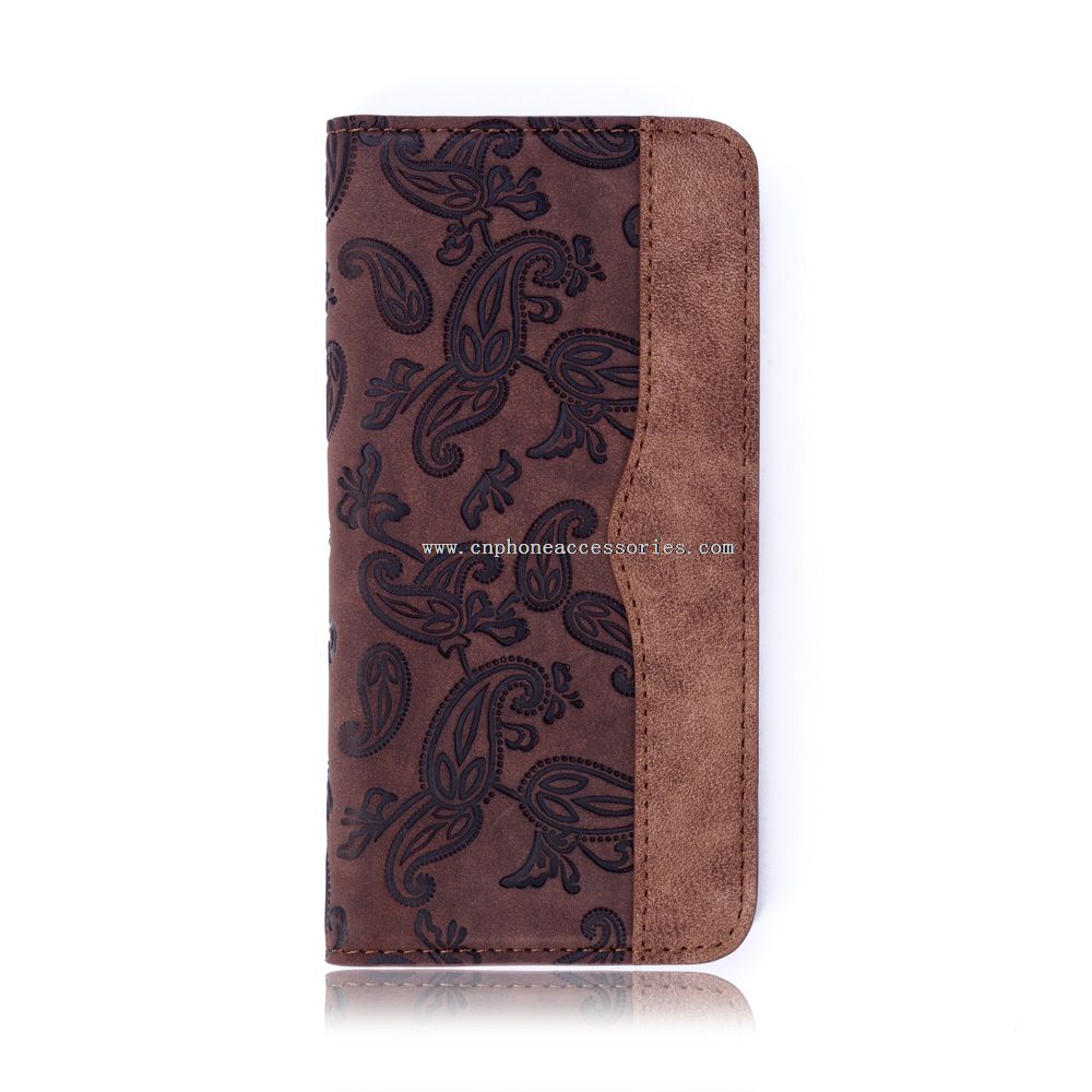 Pochette Housse Etui magnétique Flip porte-cartes en cuir