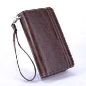 Estuche de cuero de estilo cartera con cinco ranuras para tarjetas images